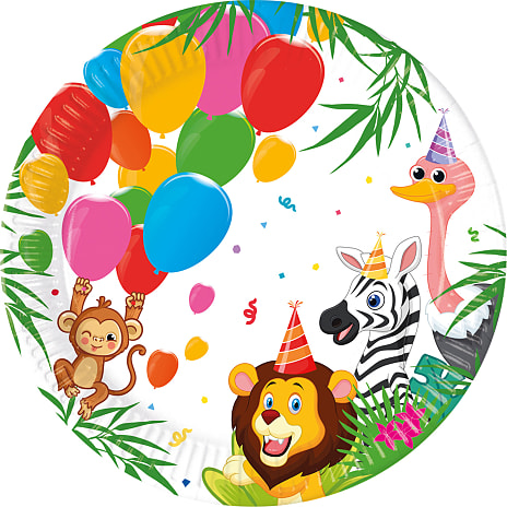 Paptallerkner Ø:23 cm - jungle