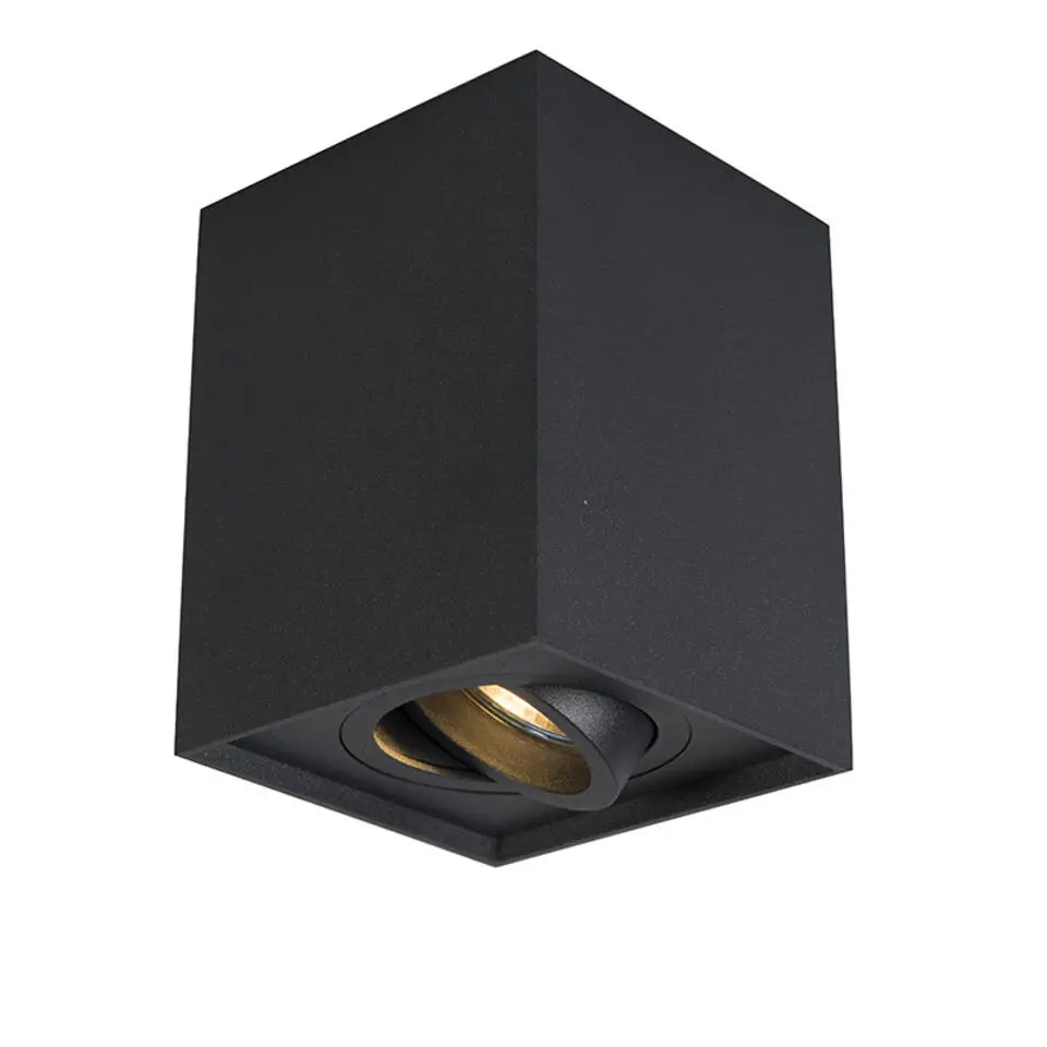 Qazqa opbouwspots quadro zwart gu10