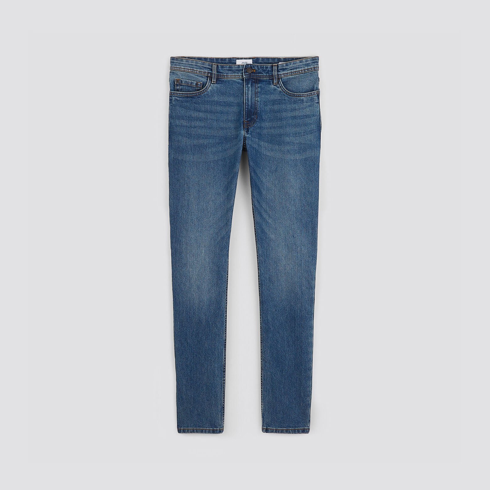 Jean slim en coton et polyester recyclés Bleu