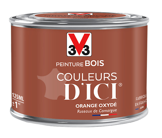 Peinture extérieure bois Couleurs d'ici orange oxydé Velours V33 0,125L