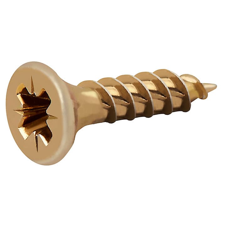 Vis à bois Turbodrive Premium pozidriv zinguée jaune 4x16 mm - 100 pièces