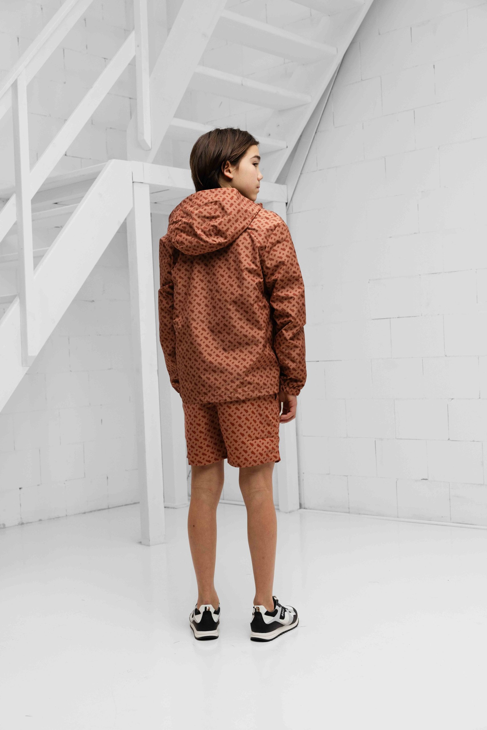 Hugo Boss All Over Print Windbreaker Kids Bruin