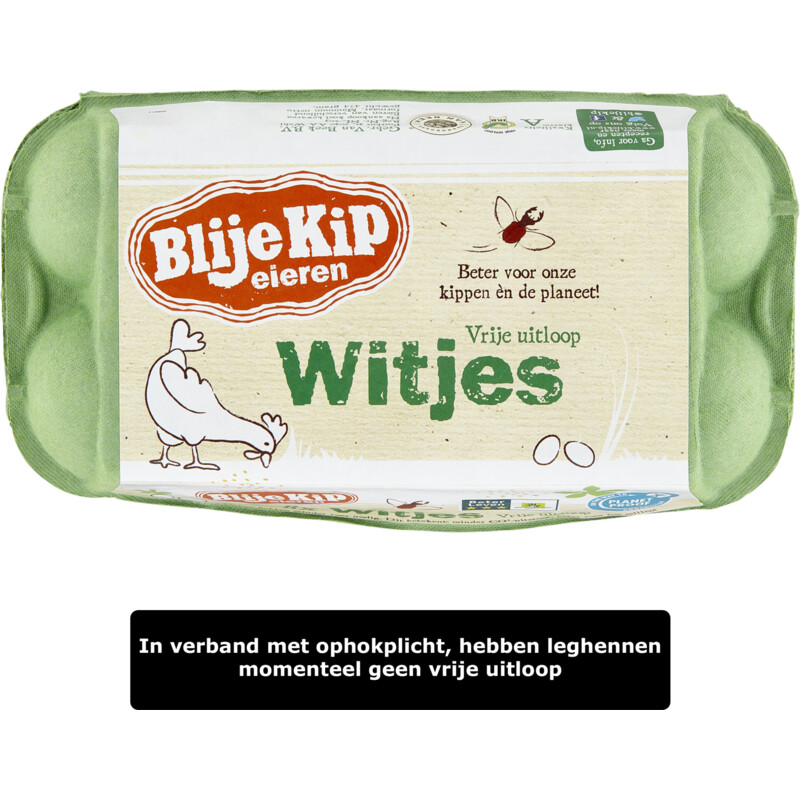 Blije Kip eieren Vrije uitloop witjes