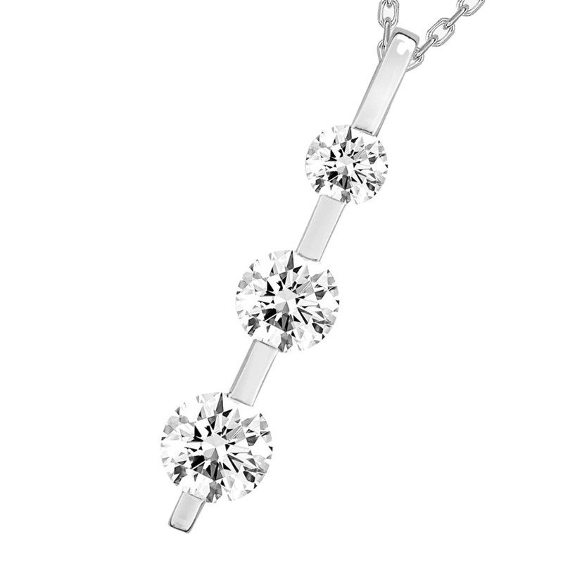 Collier Femme - Oxyde de zirconium - Argent 925 - Longueur : 42 cm
