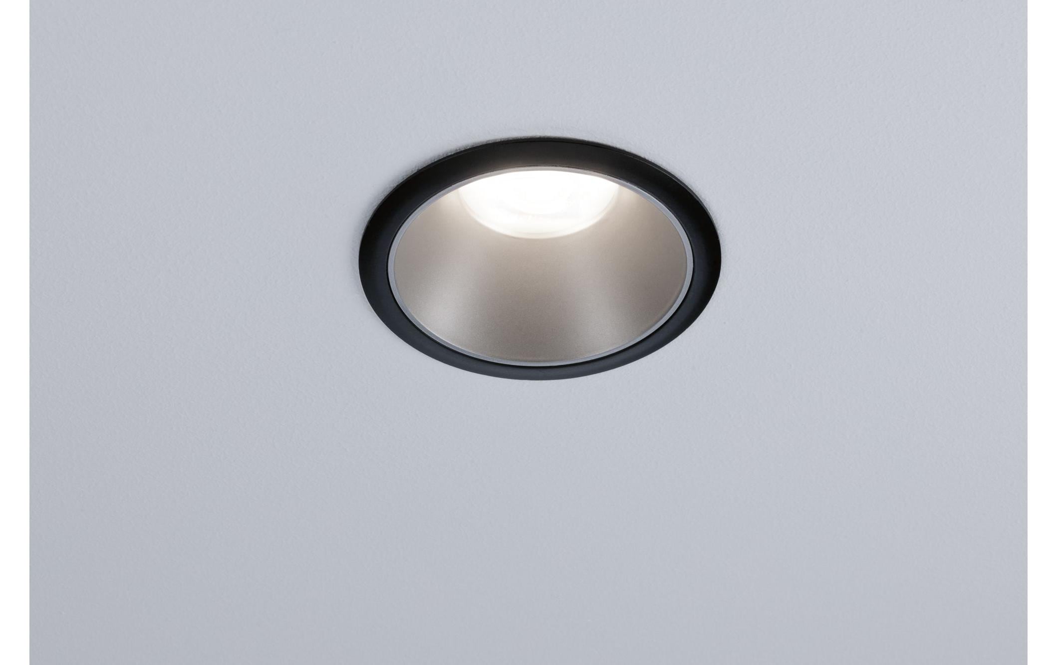 Einbauspot Cole, 1 x GU10, 10 W, Schwarz/ SilberSpotleuchte