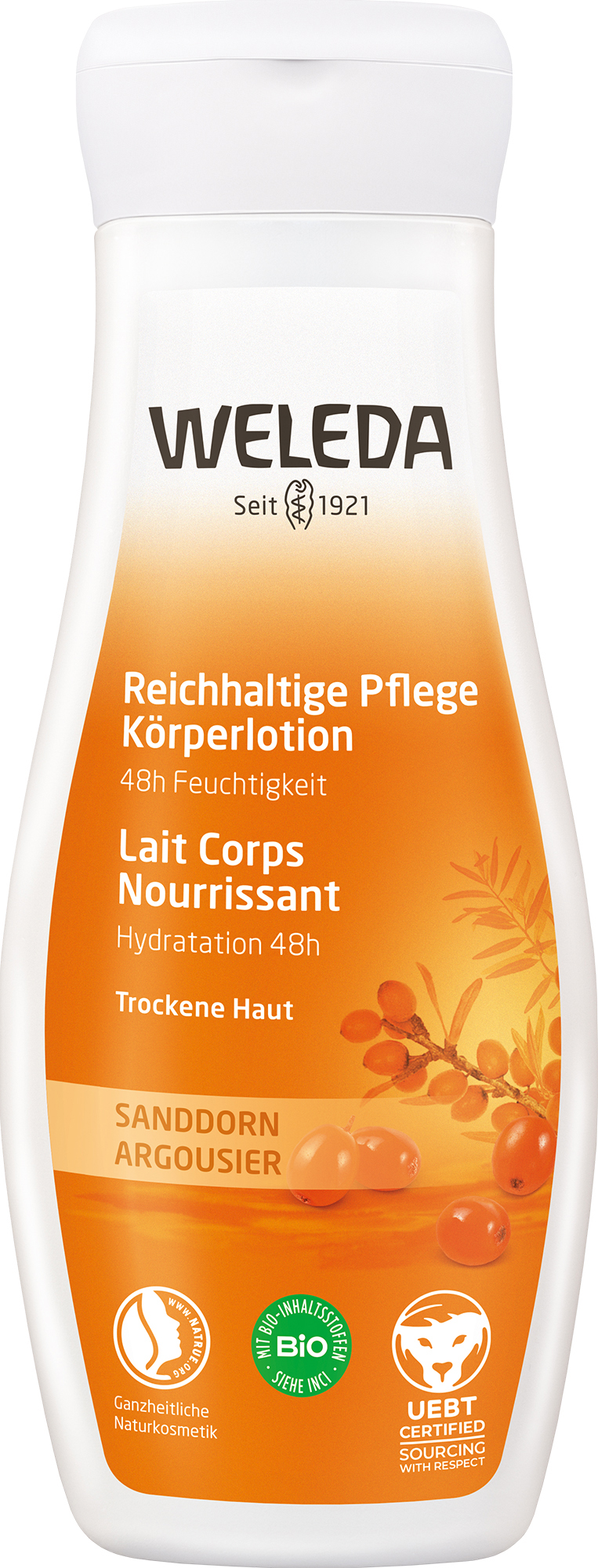 Weleda Körperlotion reichhaltig Sanddorn Fl 200 ml