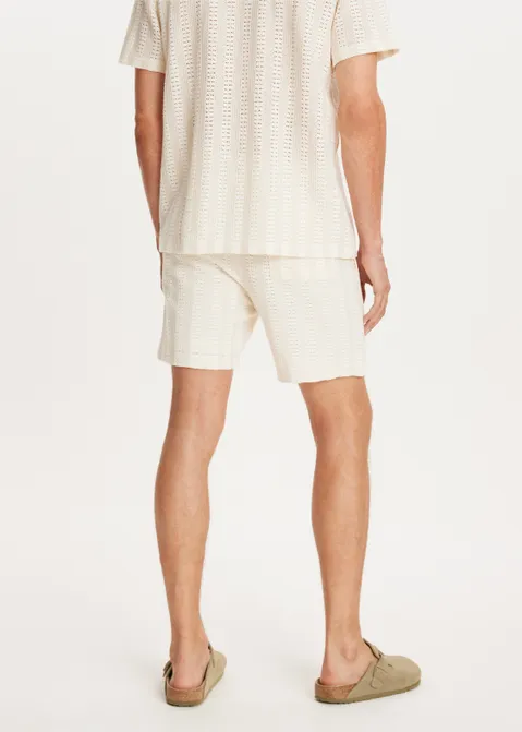 Gebreide korte broek off-white (ECRU)