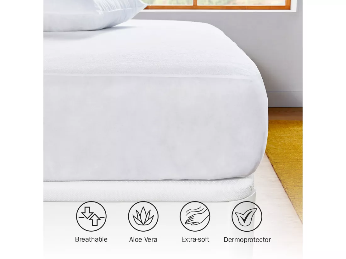 Protège-matelas éponge Aloe Vera