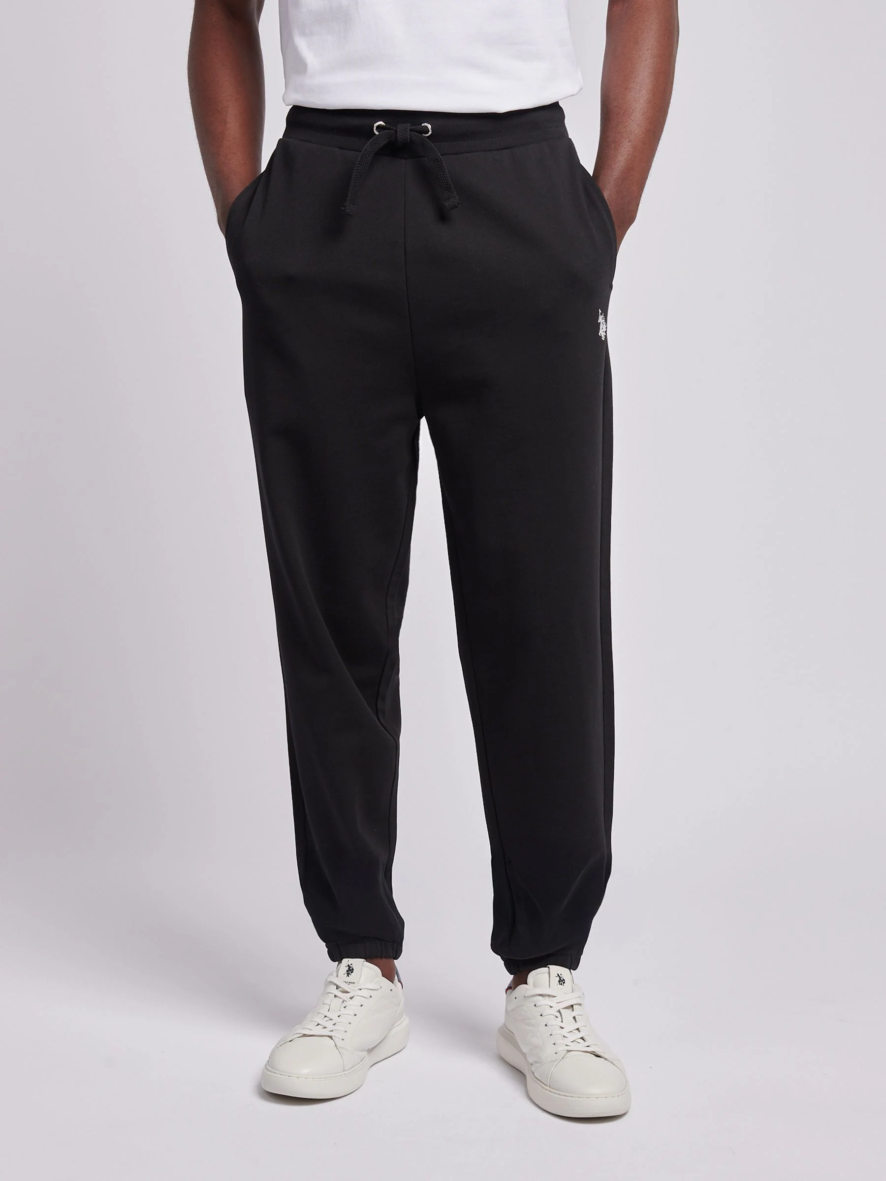 Zwart - U.S. Polo Assn. Mens Elasticated Cuff Loopback Joggers