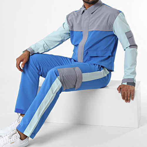Ensemble Cargo KL-2096 Bleu Gris