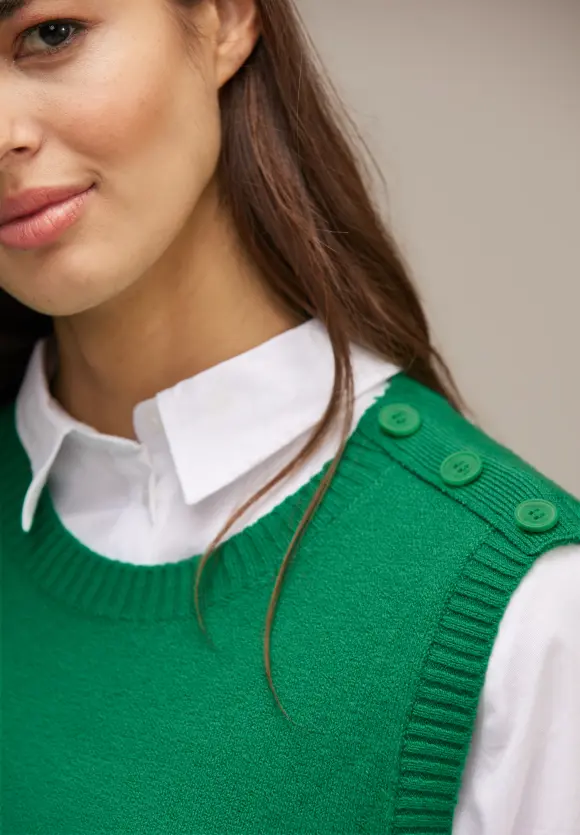 Feinstrick Pullunder - fresh spring green