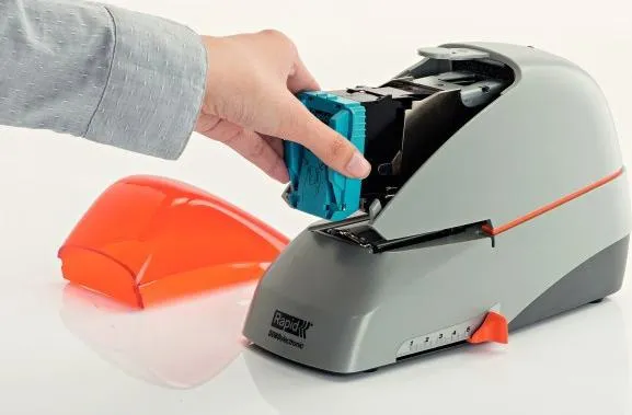Hæftemaskine Rapid Supreme R5080e elektrisk til 80 ark sølv/orange