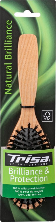 TRISA Natural Brilliance Haarbürste<br>1 Stück, reine Borsten
