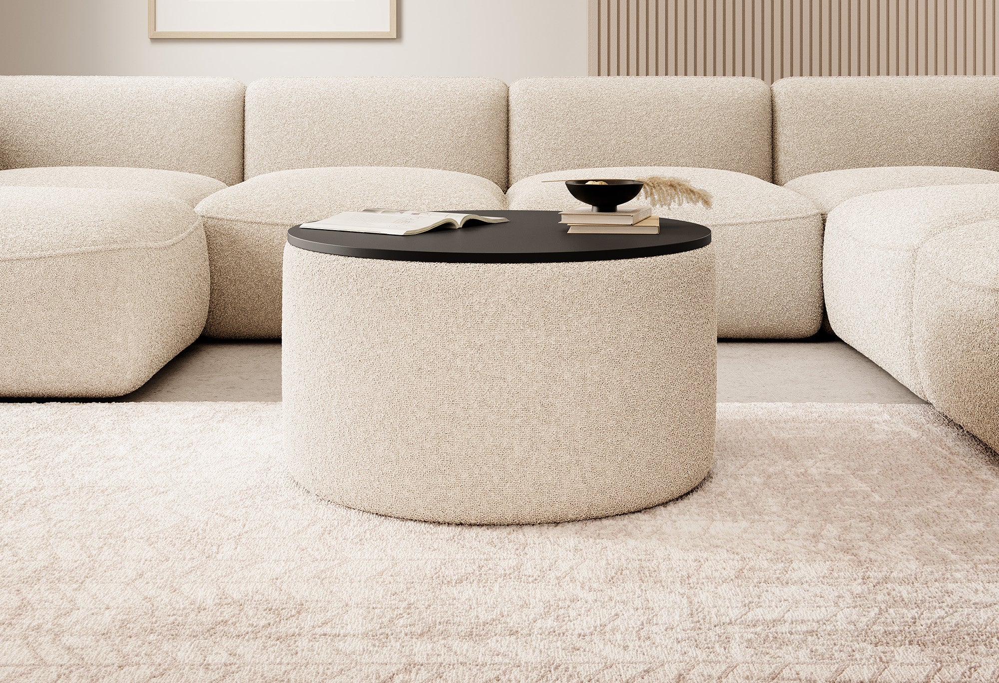 Marcio - Salontafel - Teddystof beige