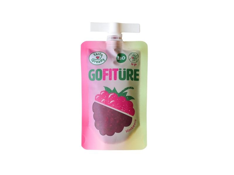 GOFITÜRE Bio Himbeeraufstrich mit Rhabarber 120 g Schweizer Himbeeraufstrich mit 50% weniger Zucker