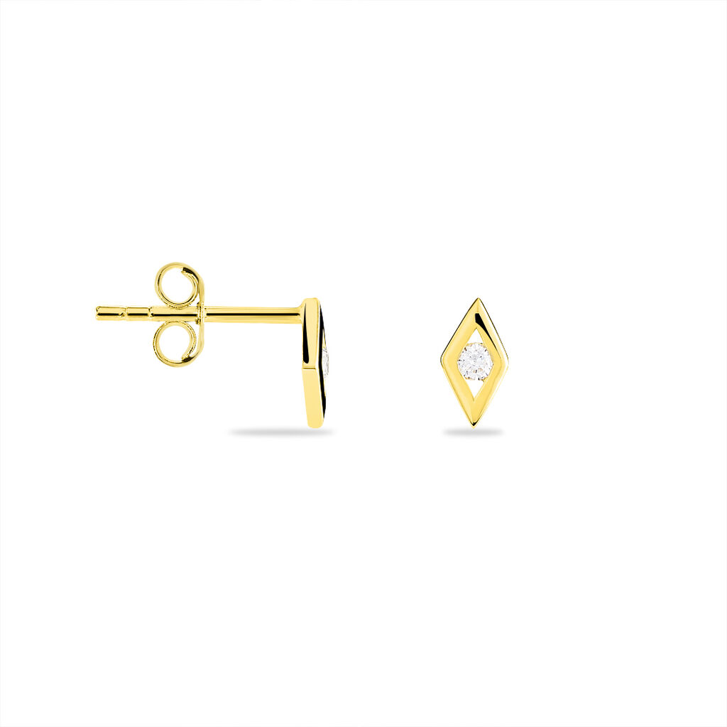 Boucles D'oreilles Puces Eirena Or Jaune Diamant