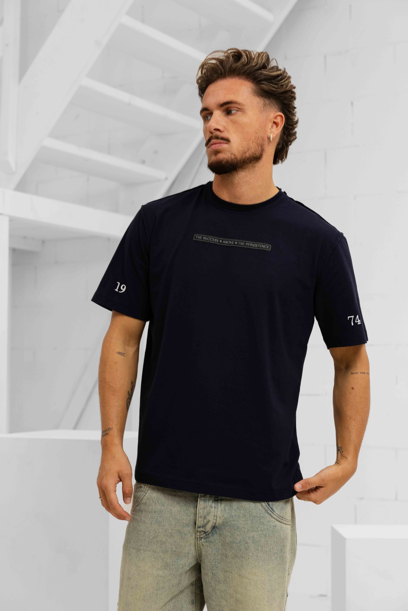 Iceberg 5D F024 Jersey T-Shirt Heren Donkerblauw