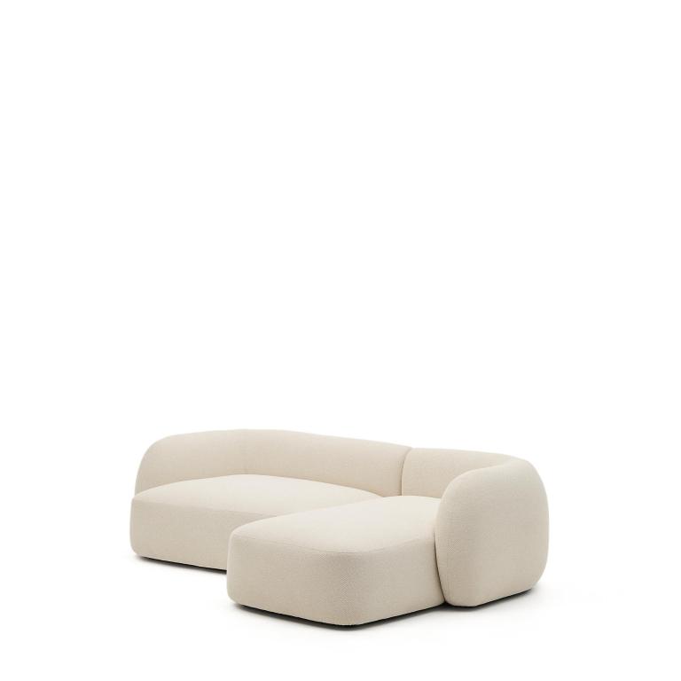 Kave Home Martina 3-zits bank met chaise longue links ecru