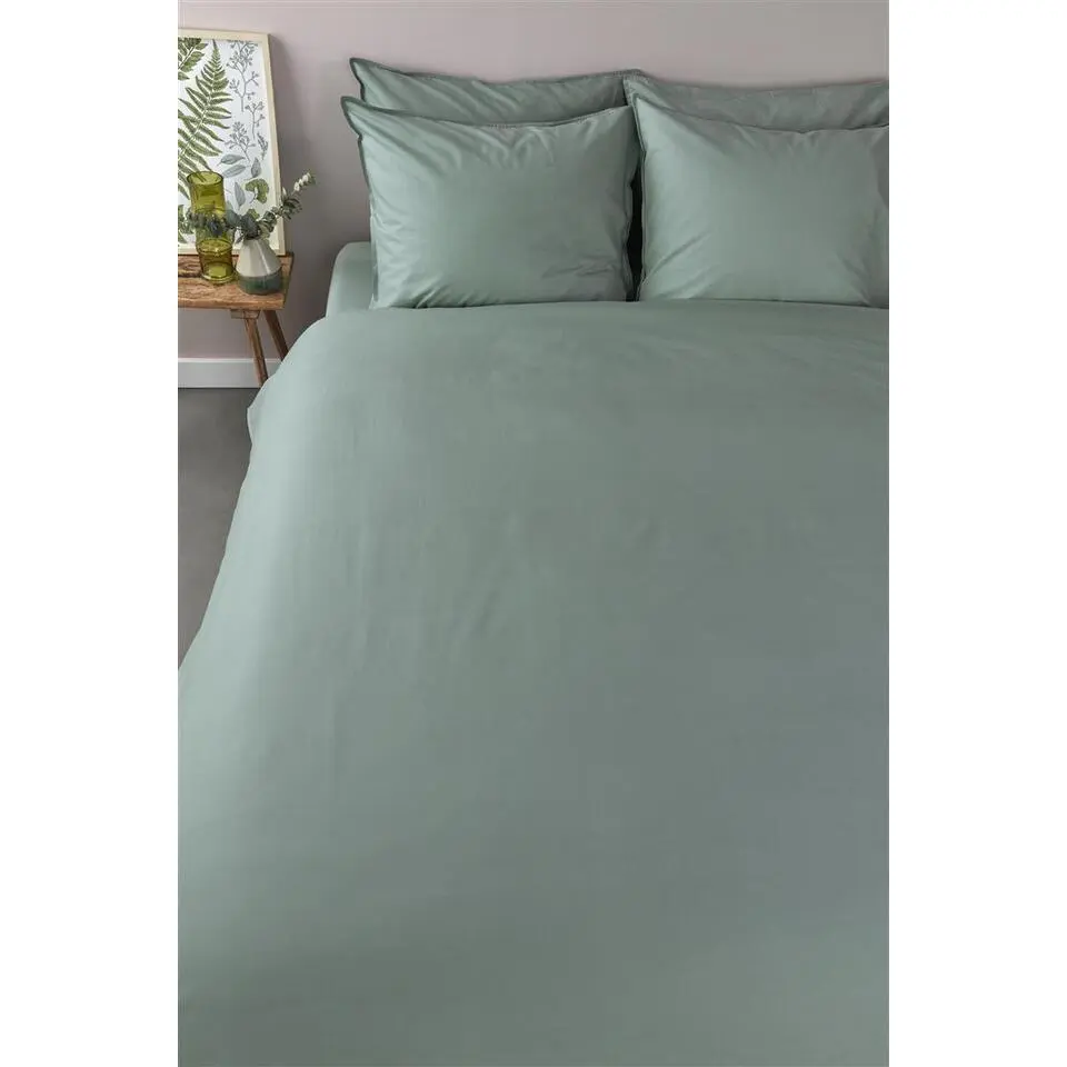 Ambiante Bamboo Uni dekbedovertrek - 140x200/220 - Groen