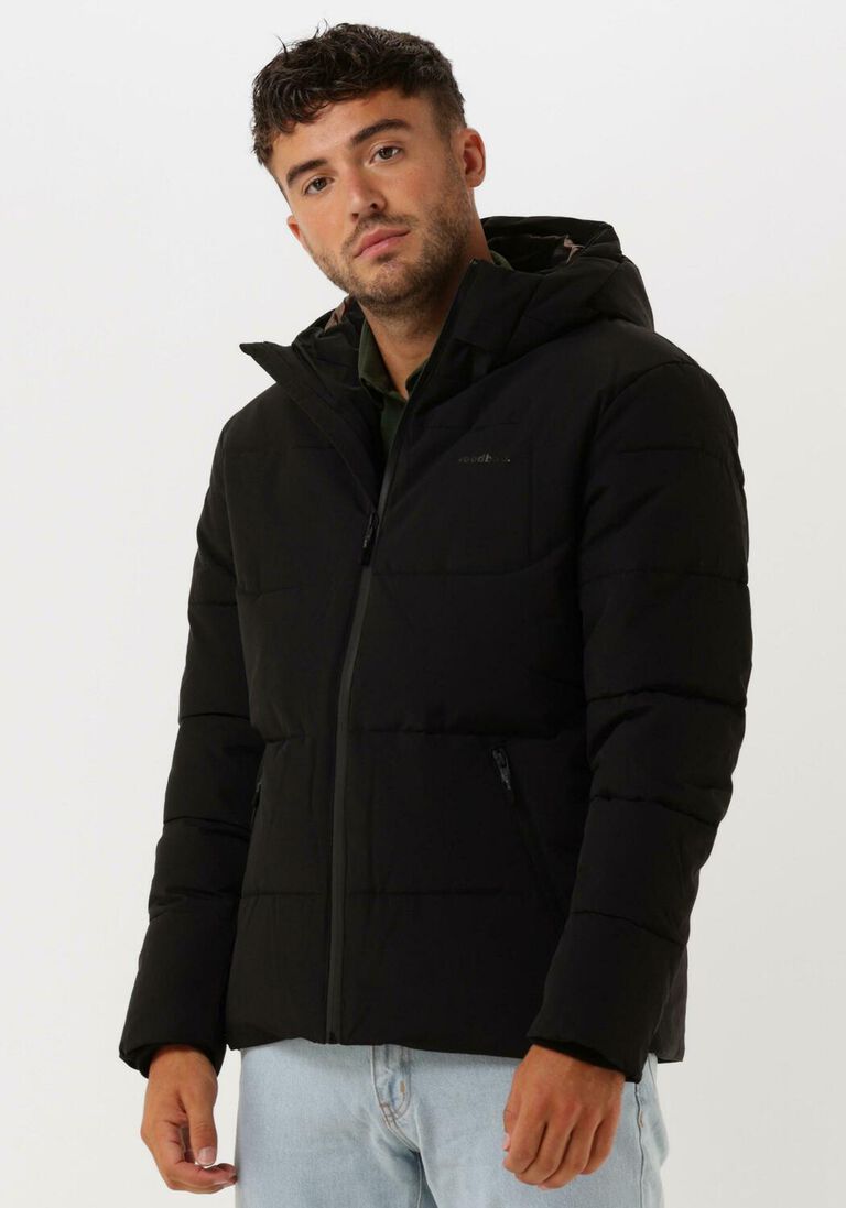 WOODBIRD zwarte woodbird gewatteerde jas joseph climb jacket
