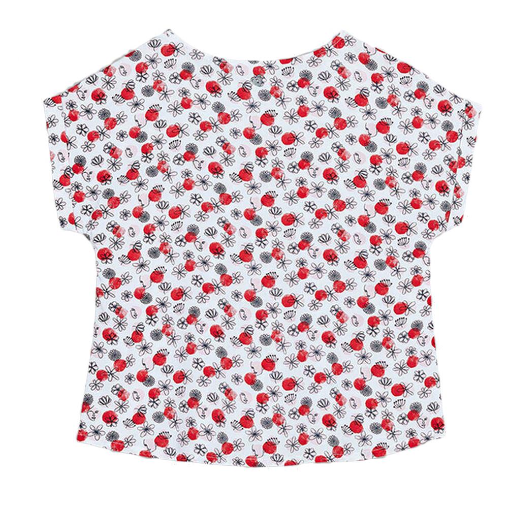 Teddy Smith T-shirt Blanc à fleurs Fille Teddy Smith Toyala