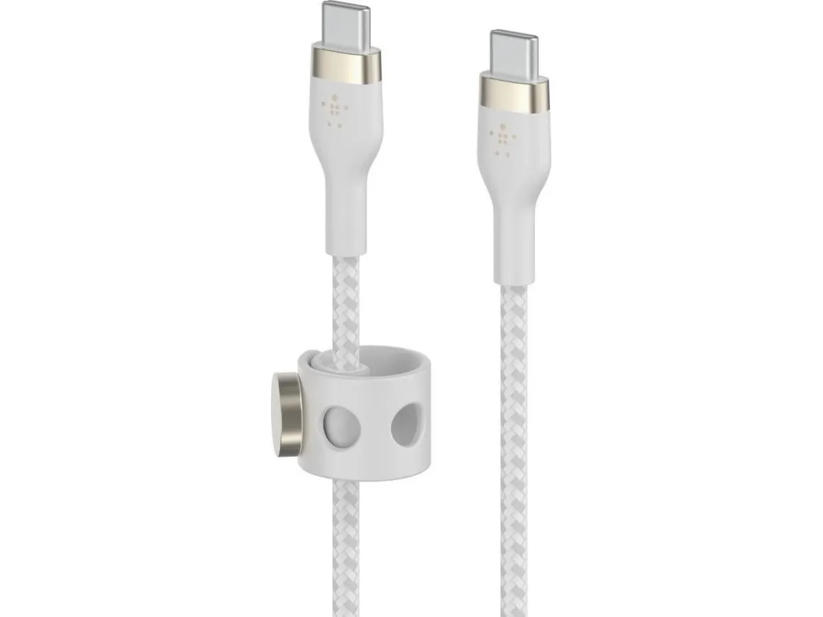 Belkin BoostCharge - USB-kabel - 24 pin USB-C (han) til 24 pin USB-C (han) - 3 m - hvid