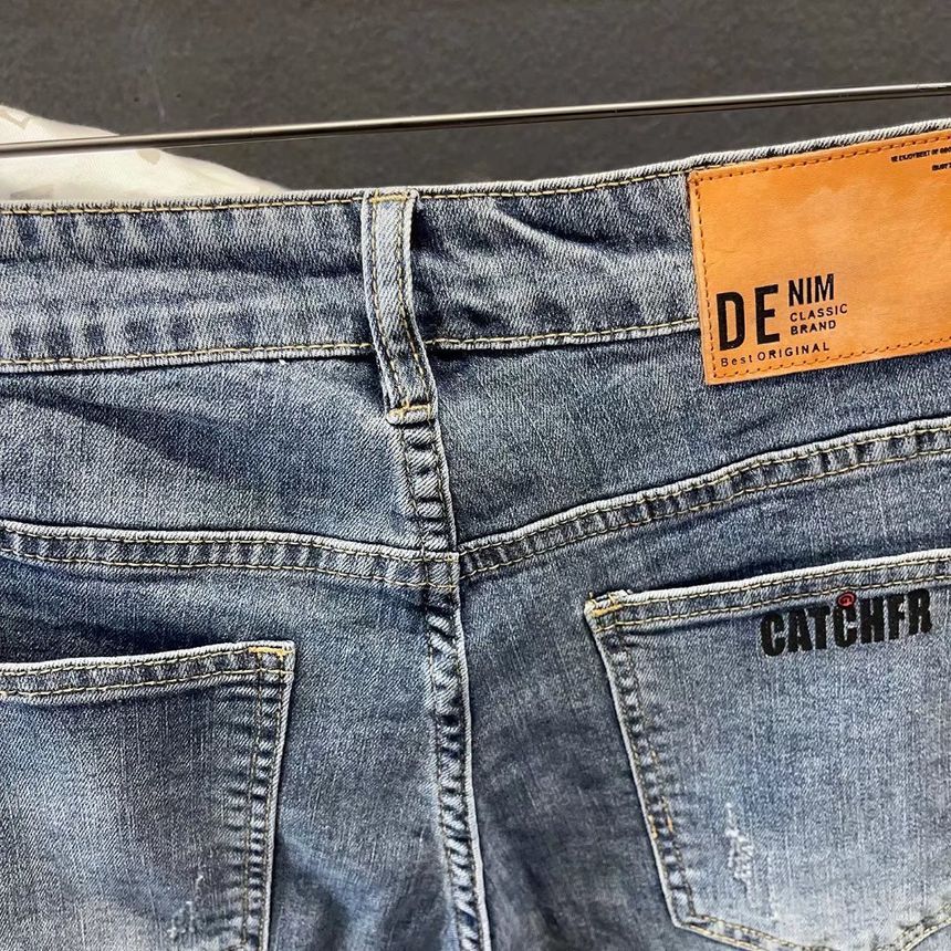 Urtishia - Gewassen denim shorts