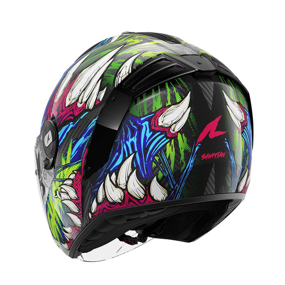 Shark - Casque RS Jet Shaytan Carbone / Vert / Rose / Bleu / Blanc / Brillant
