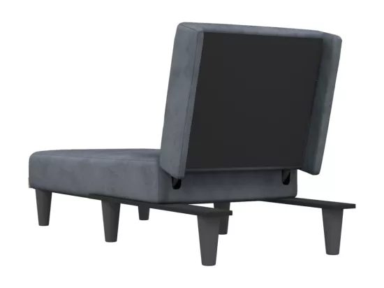 Prolenta Premium - Chaise longue gris foncé velours