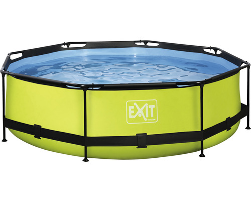 Opbouwzwembad frame zwembadset EXIT Lime rond Ø 300x76 cm incl. patroonfiltersysteem groen