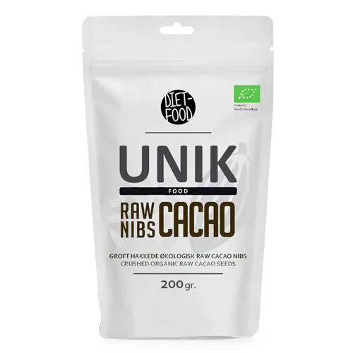 Diet food RAW Cacao nibs grofthakkede Ø - 200 g.