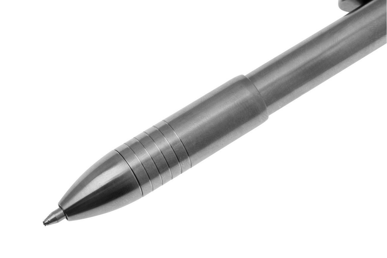 Big Idea Design Bolt Action Pen BA-RW Raw Titanium, auto adjusting everyday carry pen