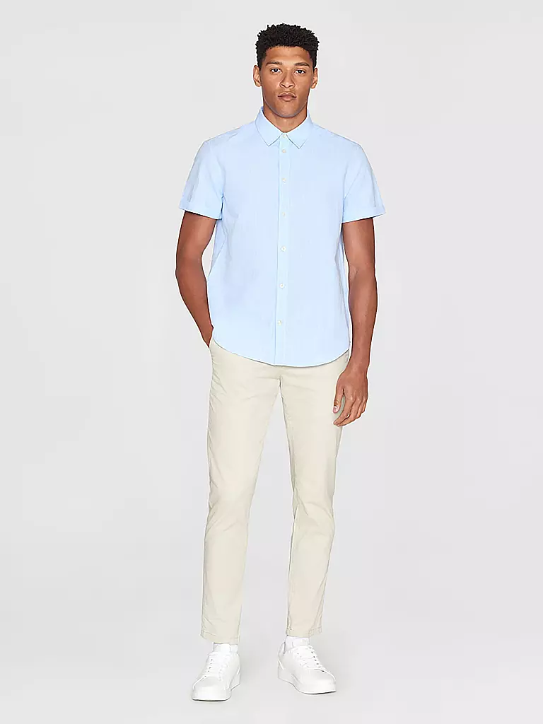 KNOWLEDGE COTTON APPAREL Hemd hellblau