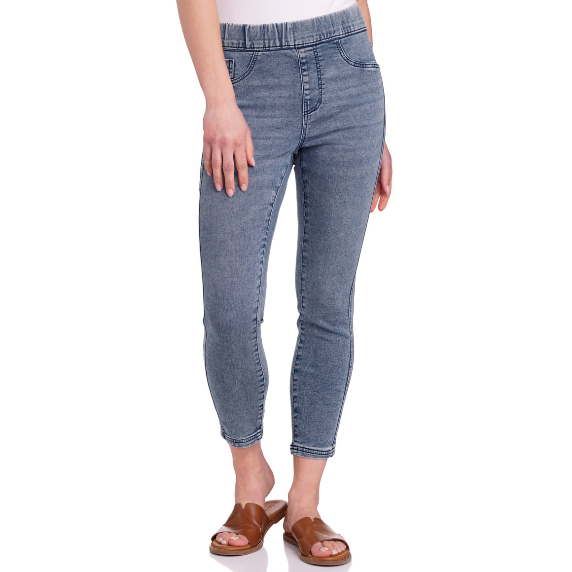 Gina Benotti Damen Jeggings mit Elastikbund hellblau