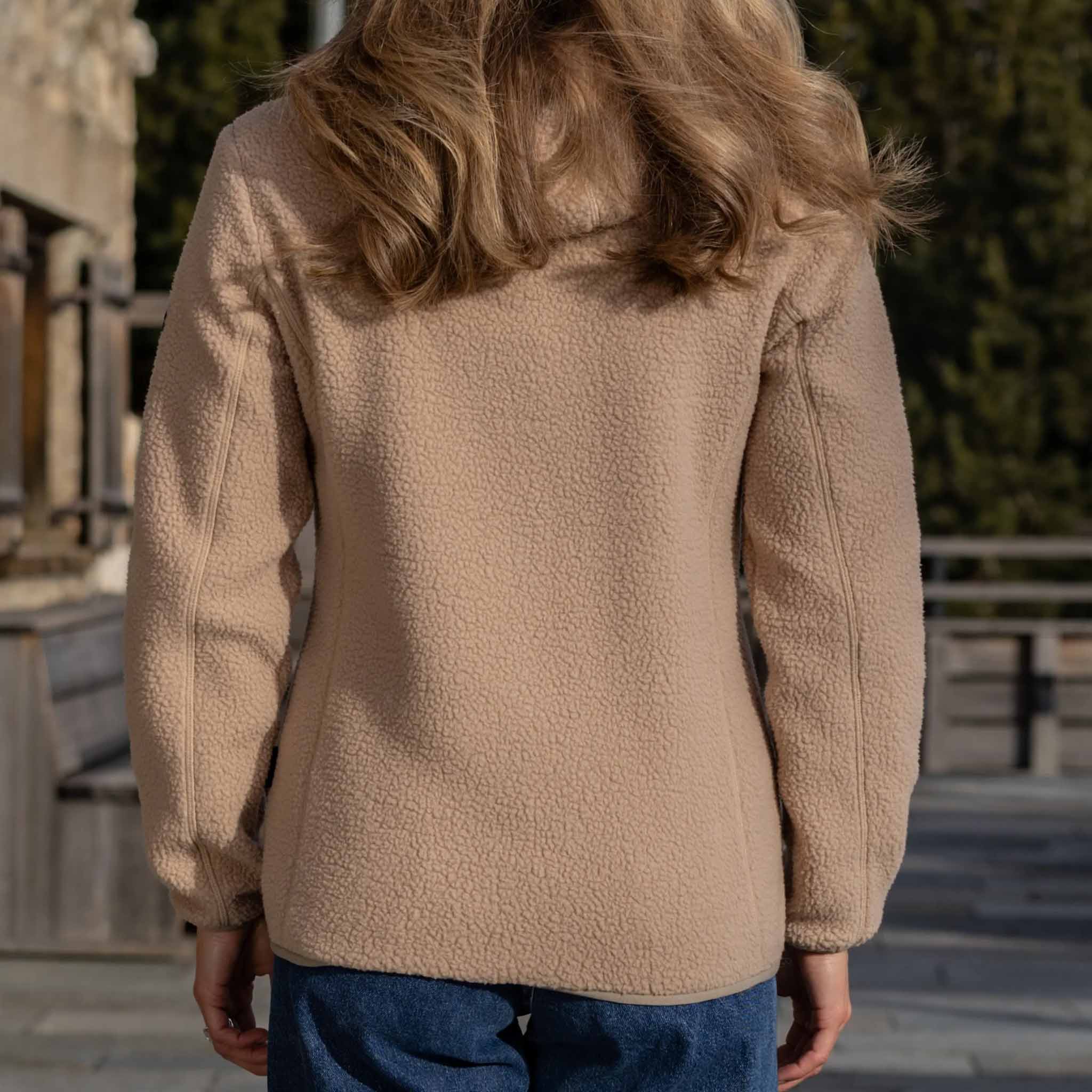 Frauen Jacke Sherpa Bee oxford tan
