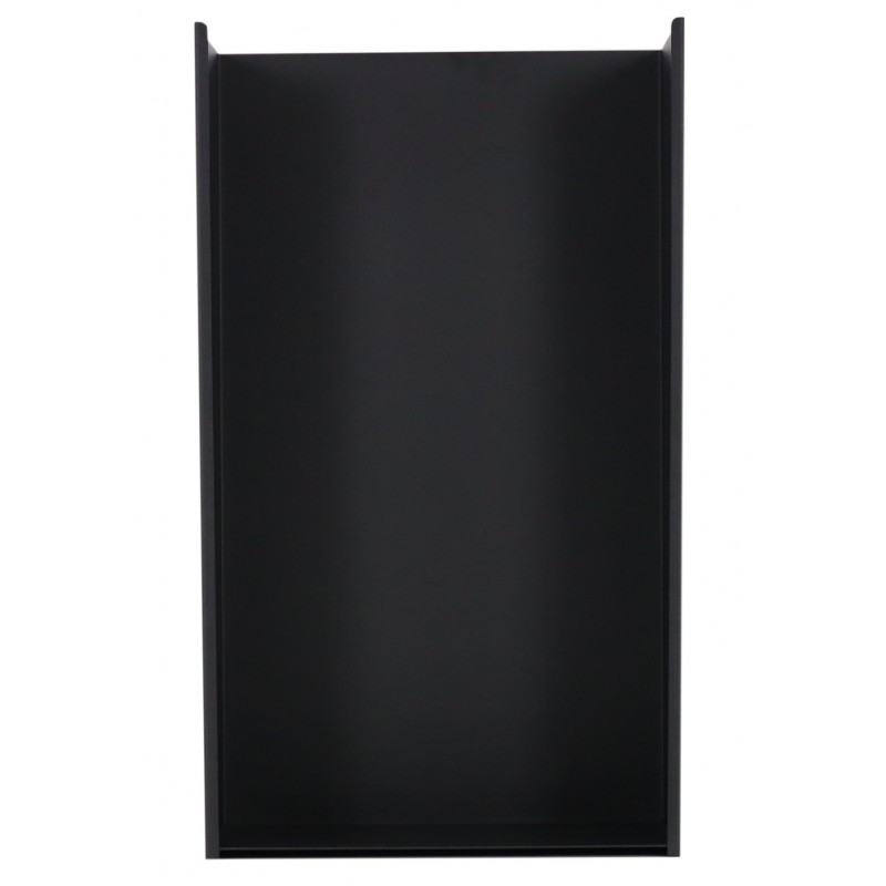 Rack à bûches pestak en acier noir avec dossier 45x30x80 cm