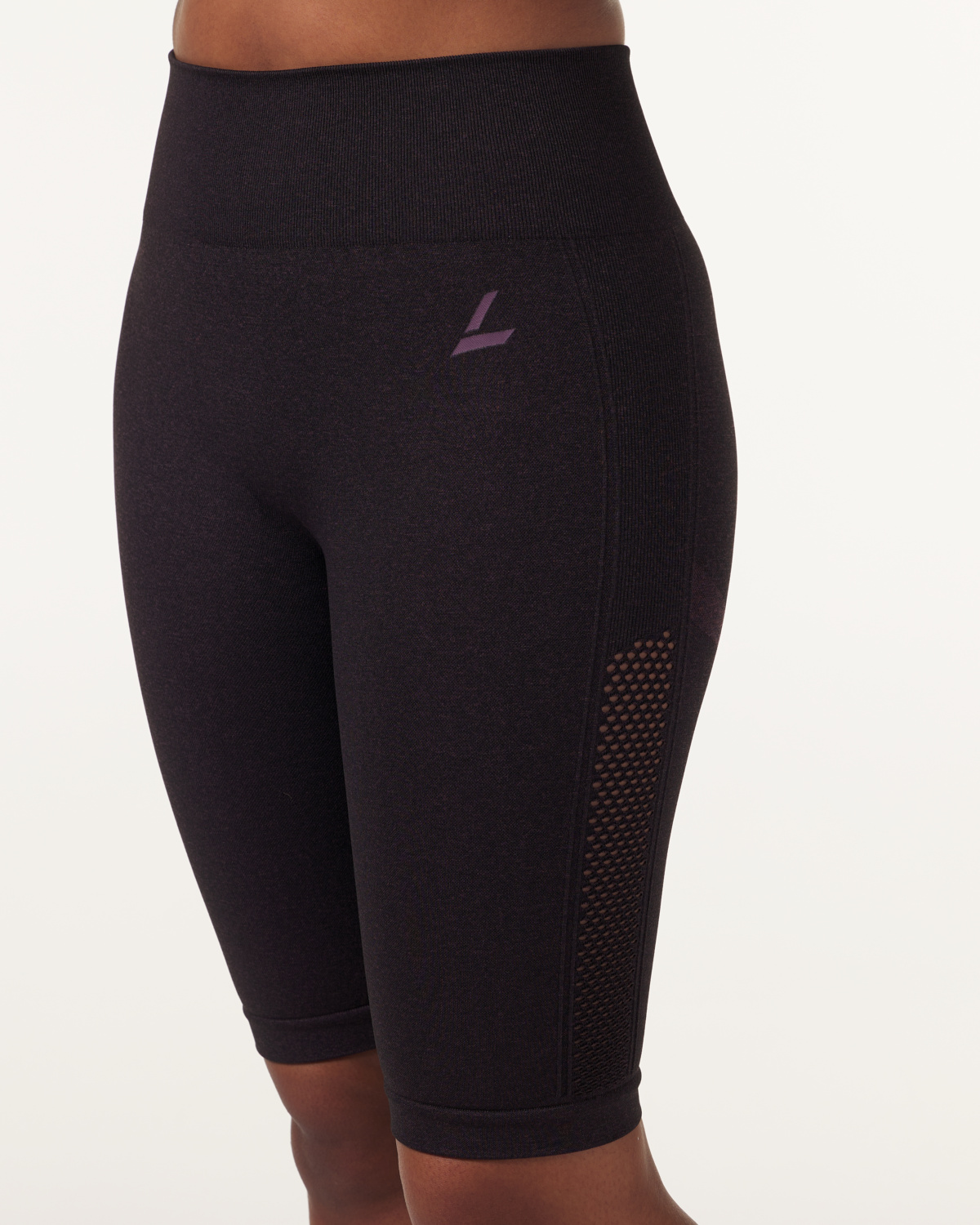 LEVITY Eclipse Mesh Seamless Biker Shorts Red Marl