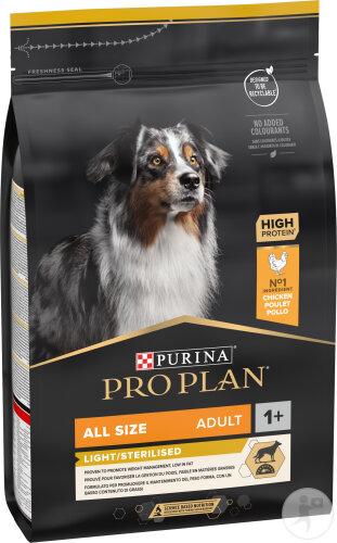 Pro Plan Light & Sterilised Croquettes Pour Chien Adulte Stérilisé Toute Taille Poulet 3kg