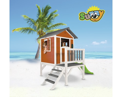 Paalwoning Sunny Lodge XL hout Scandinavisch rood