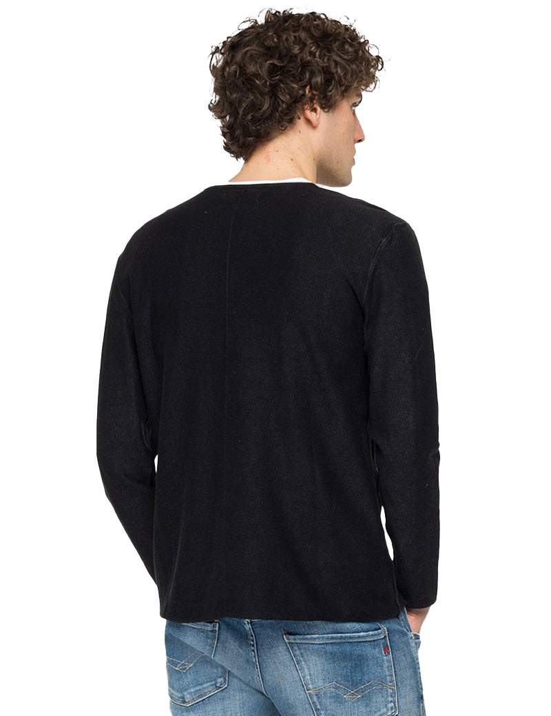 REPLAY PULL MAILLE REGULAR NOIR