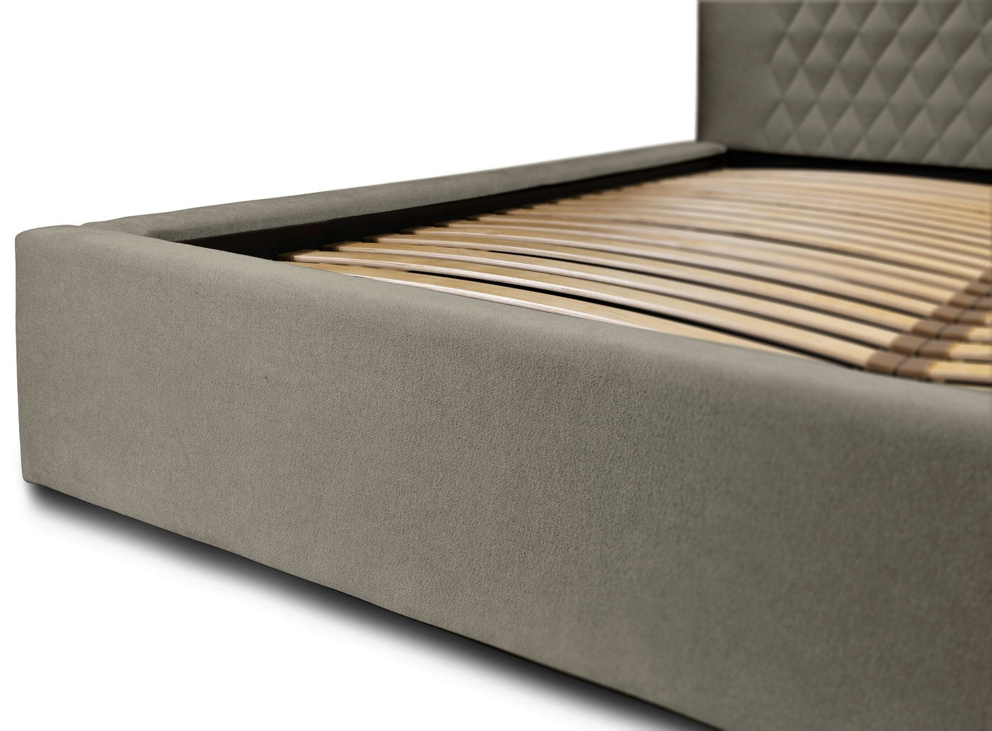 Trae Mobler Montana 140 x 200 cm Gestoffeerd Bed Taupe