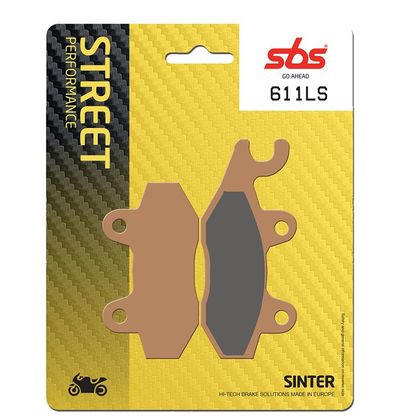 Plaquettes de freins SBS 611LS Sinter Métal Fritté arrière