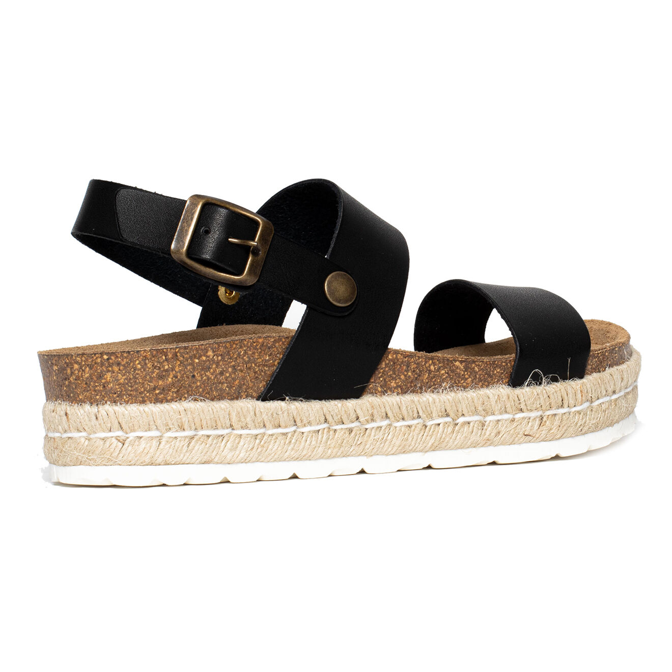 Sunbay Sandales à plateforme en Cuir Kalmie noires
