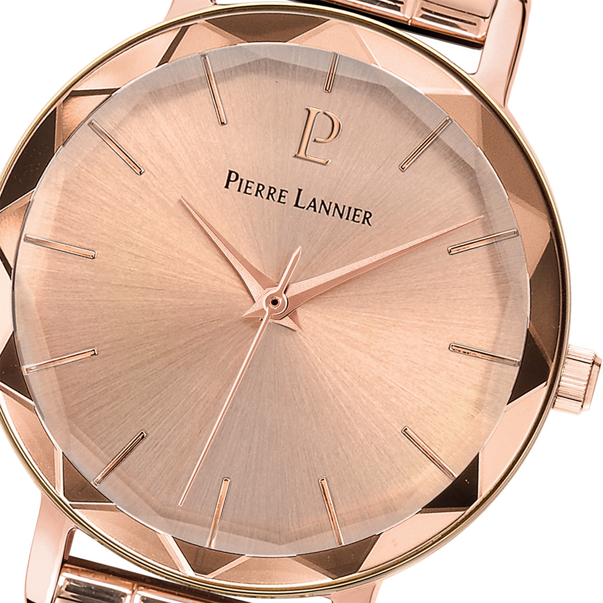 Montre Pierre Lannier femme bracelet acier doré rose