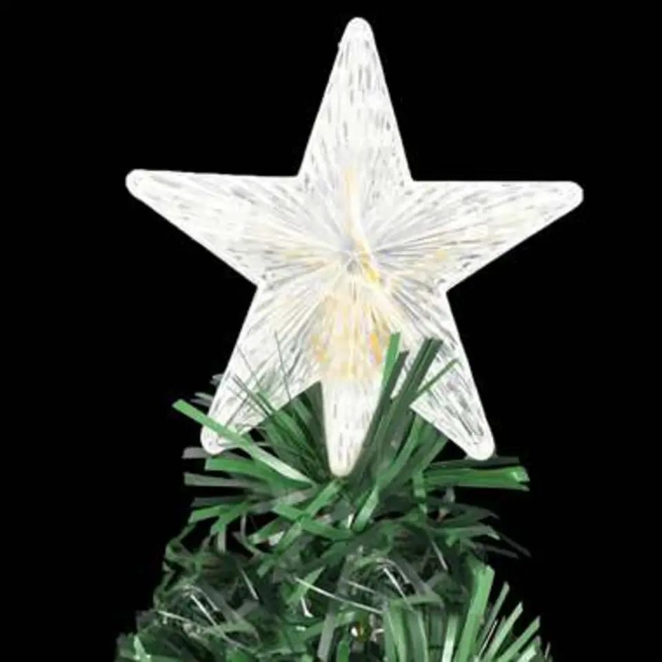 vidaXL Kunstkerstboom met standaard/LED 120 cm glasvezel