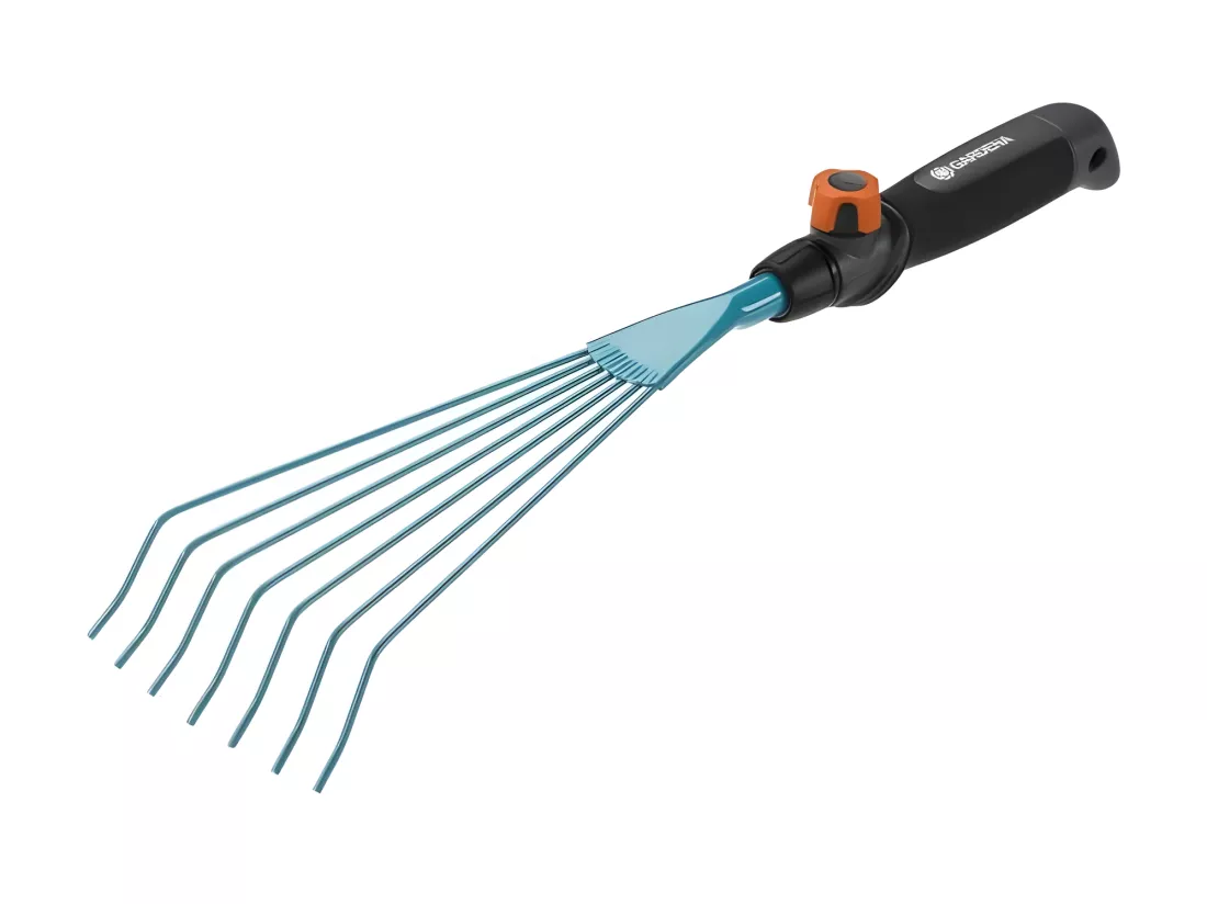 Balai a fleurs 12cm Combisystem - Acier robuste – 7 dents – Ratissage petites plantes et fleurs – Garantie 25 ans