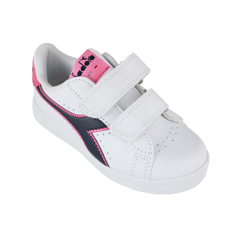 Tênis Diadora 101.173324 01 C8593 Branco/preto Íris/rosa Pas