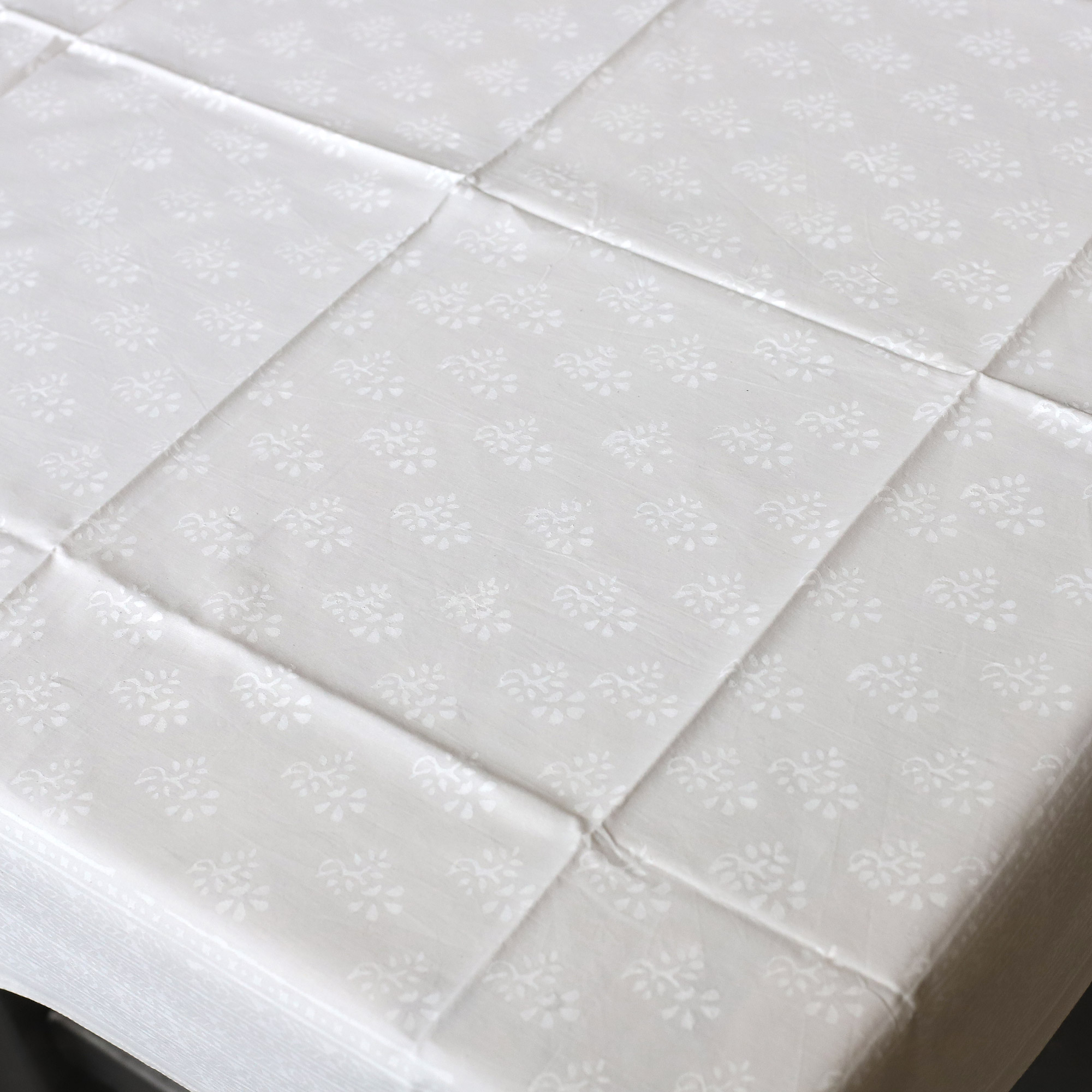Tischdecke aus Baumwolle, weiß, B 100 cm, L 100 cm von fischer's lagerhaus