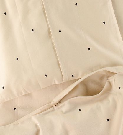 Design Letters Bettwäsche - Baby - 70x100 cm - Beige m. Herzen