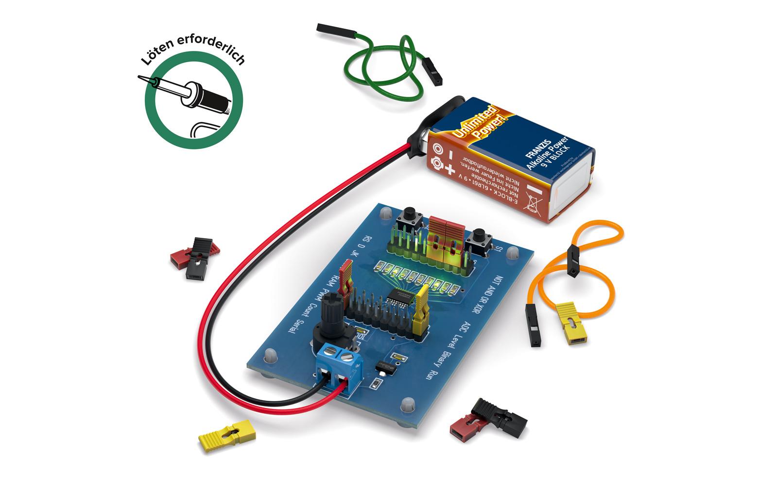 Lernpaket Grundschaltungen der digitalen Elektronik, DeutschVollständiges Experimentiersystem mit digitalen Grundschaltungen
